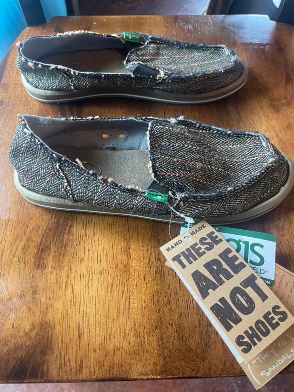 Sanuk Multicolor Herringbone Slip-On Casual Shoes